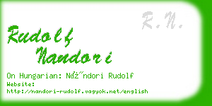 rudolf nandori business card